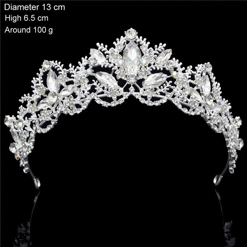 Women Diadem Crystal Bride Crown Headbands Princess Queen Tiaras and Crowns Bridal Head