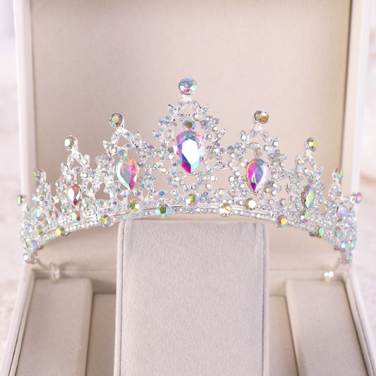 Colorful Crystal Crown Bridal Tiaras and Headpieces