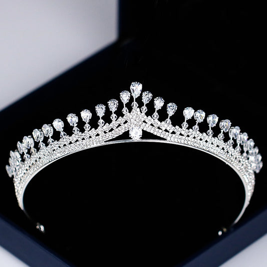 Luxury Womens Crown Headband Crystal Rhinestone Tiara And Crown