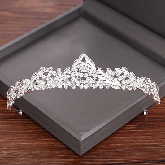 Silver Color Rhinestone Headband Tiara