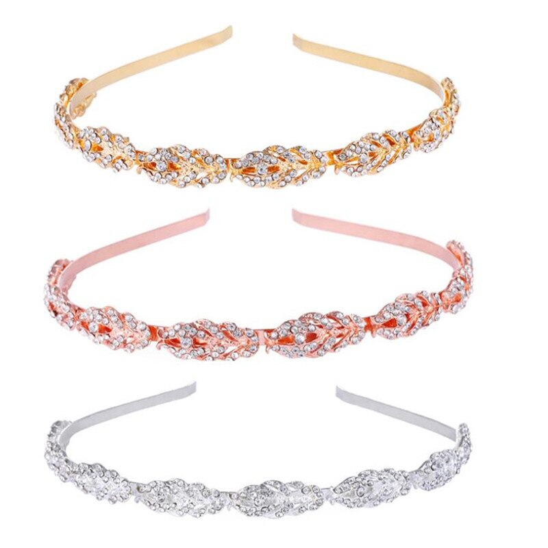 Rhinestone Metal Headband Crown Bridal Tiaras band Women Party band Tiaras