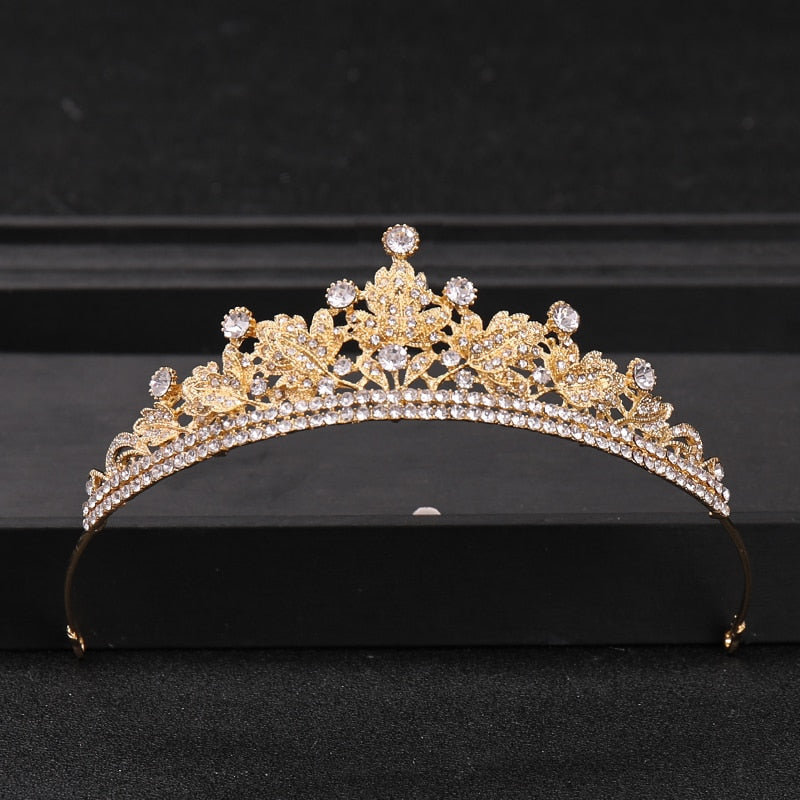 Baroque Rhinestone Crown And Tiara For Women