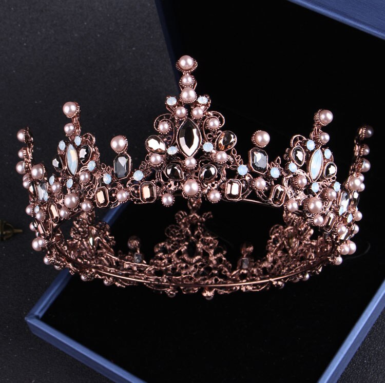 Pearl Bridal Tiara Crown Pageant Diadem