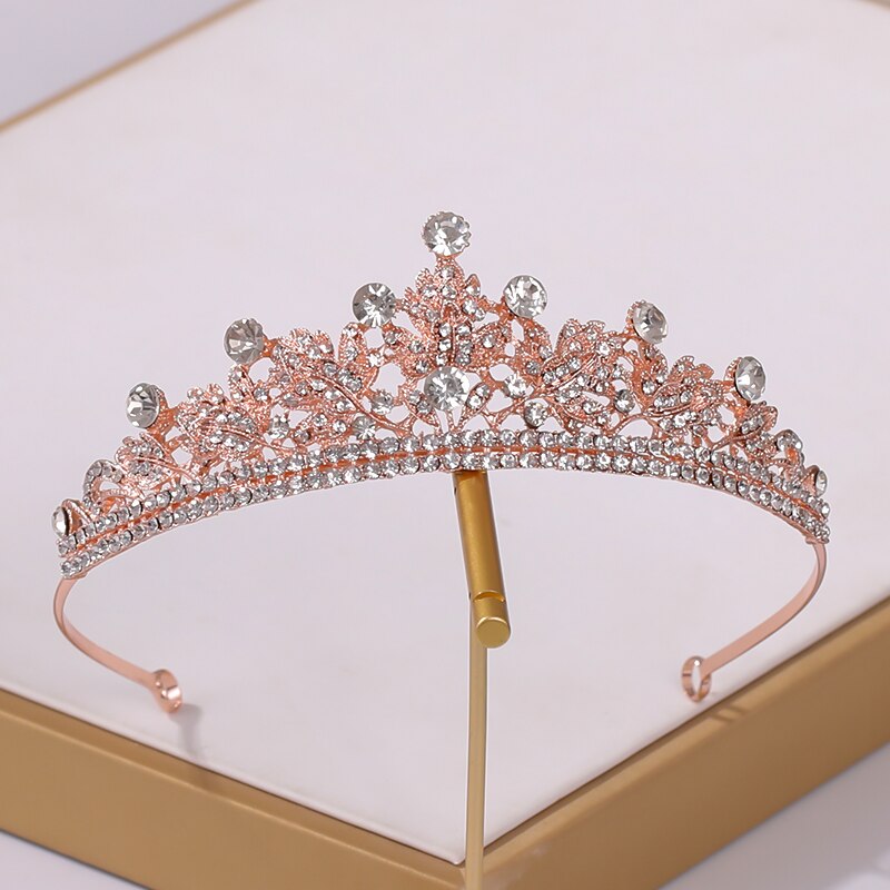 Baroque Rhinestone Crown And Tiara For Women