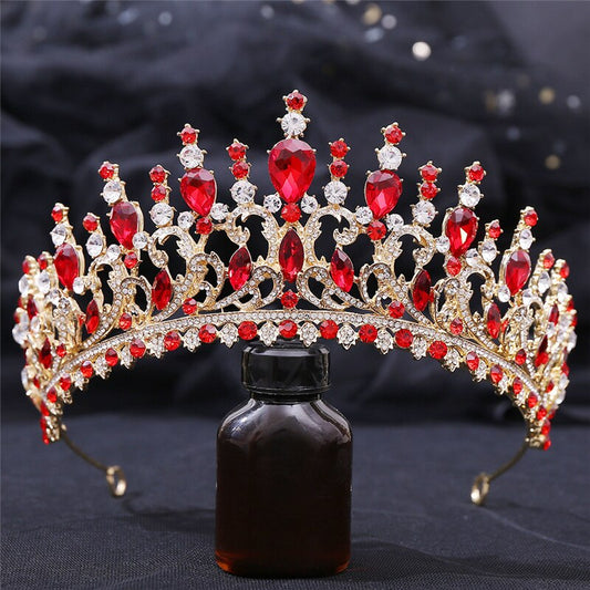 Baroque Crystal Tiaras and Crowns Bride Bridal Diadem Princess Crown