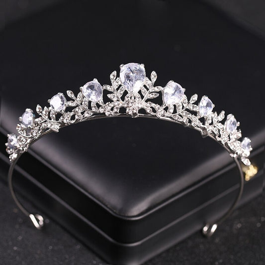 Silver Color Crystal Tiaras And Crowns