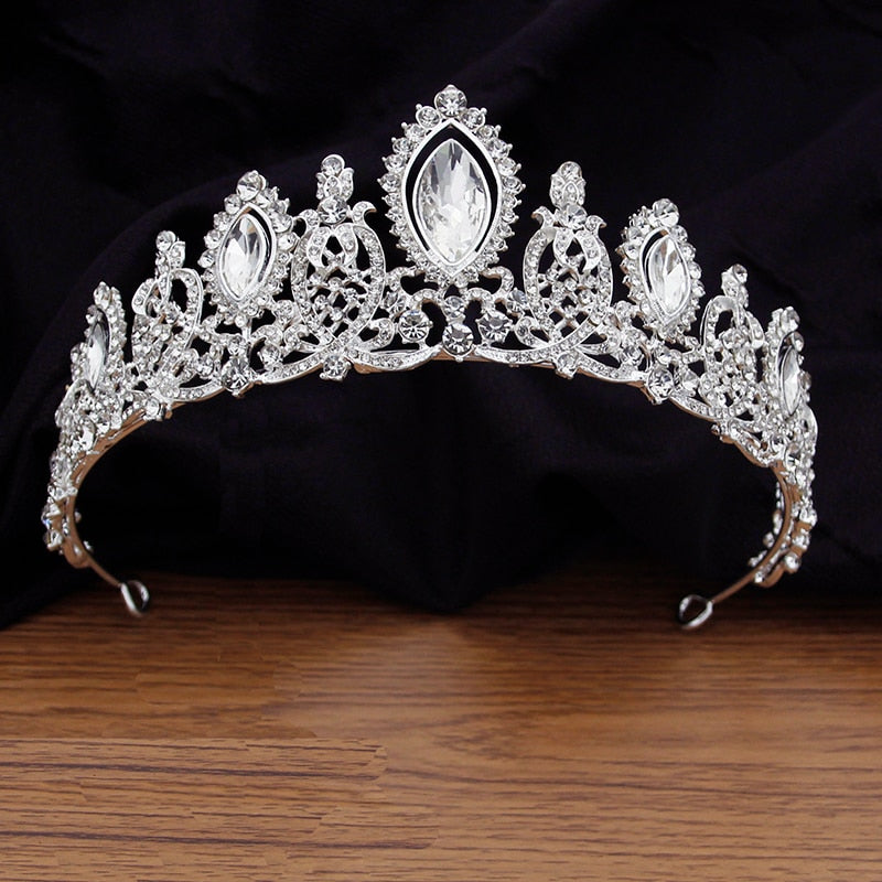 Baroque Crystal Bridal Tiaras Bride Crown Princess Crown