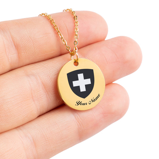 Switzerland National Emblem Necklace - Personalizable Jewelry