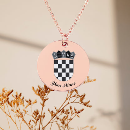 Croatia National Emblem Necklace - Personalizable Jewelry