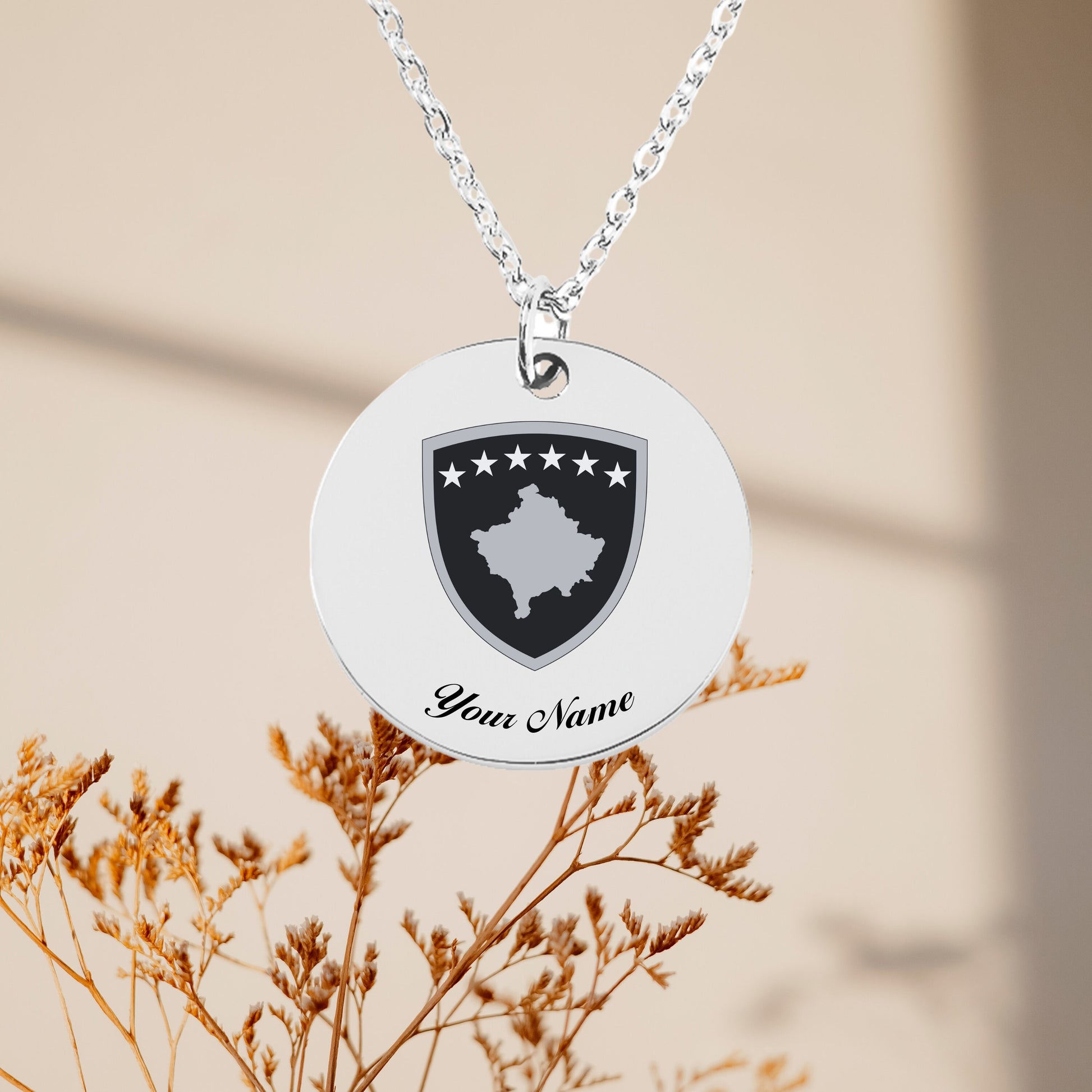 Kosovo National Emblem Necklace - Personalizable Jewelry