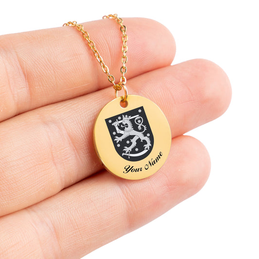 Finland National Emblem Necklace - Personalizable Jewelry
