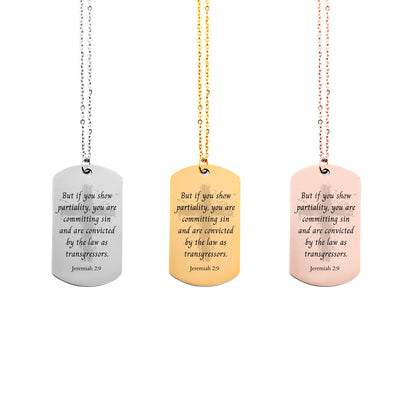 Jeremiah 2 9 quote necklace - Personalizable Jewelry