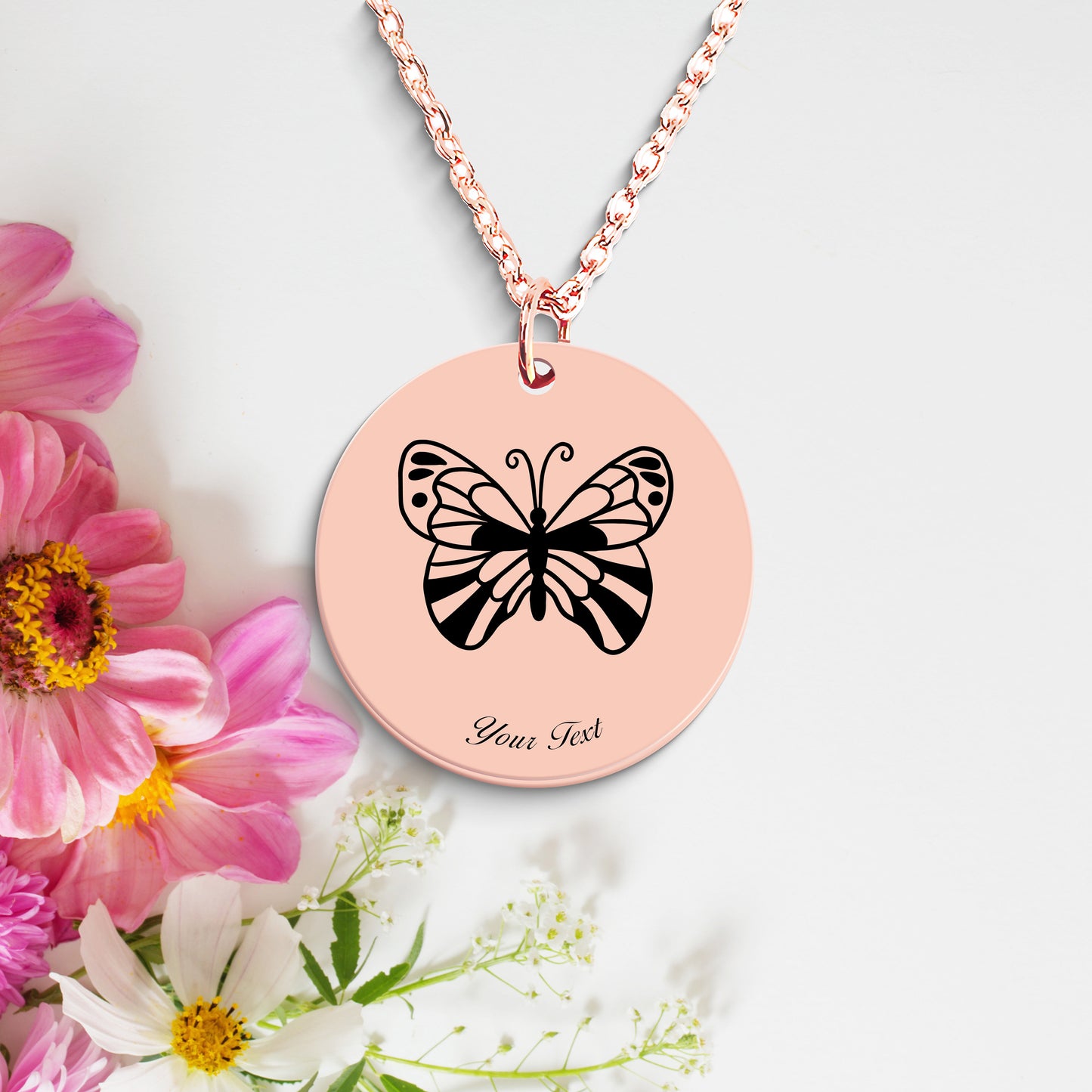 Butterfly 14k Gold Necklace- Personalize it