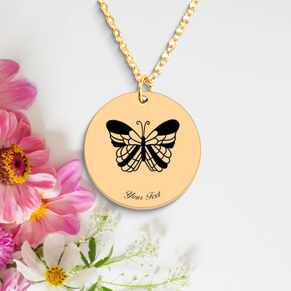 Butterfly 14k Gold Necklace- Personalize it