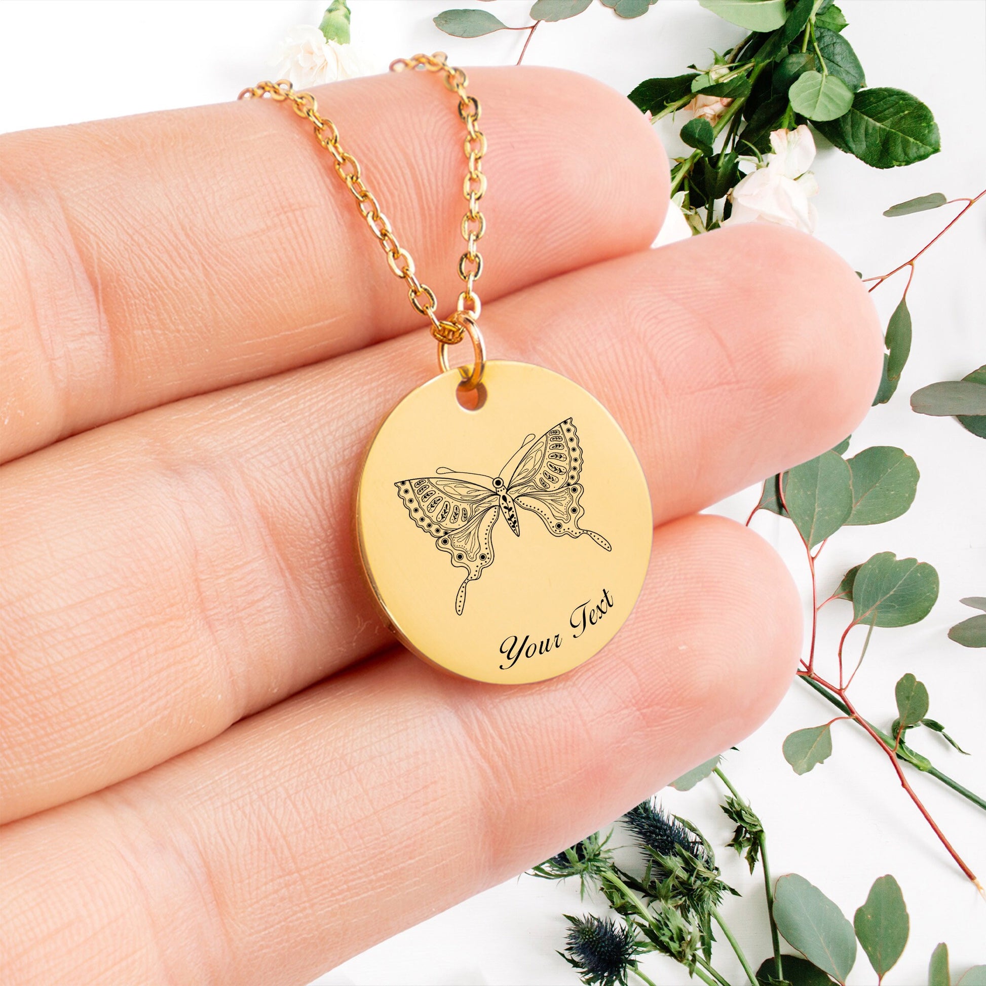 Butterfly Necklace- Personalize it