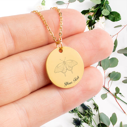 Butterfly 14k Gold Necklace- Personalize it