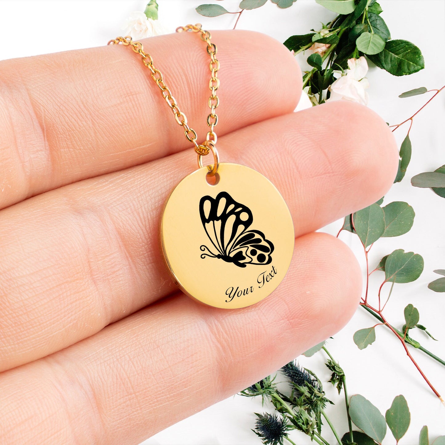 Butterfly Necklace- Personalize it