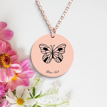 Butterfly 14k Gold Necklace- Personalize it