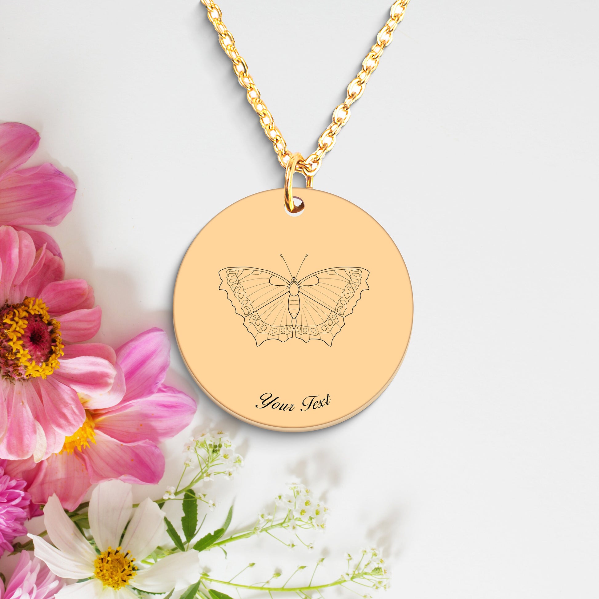 Butterfly 14k Gold Necklace- Personalize it