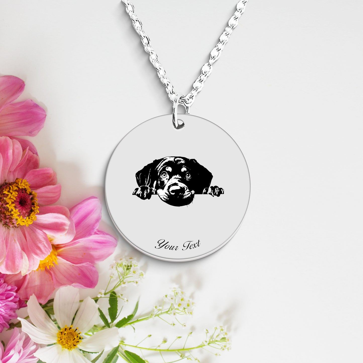 Personalized Pet Portrait Necklace - Personalize it