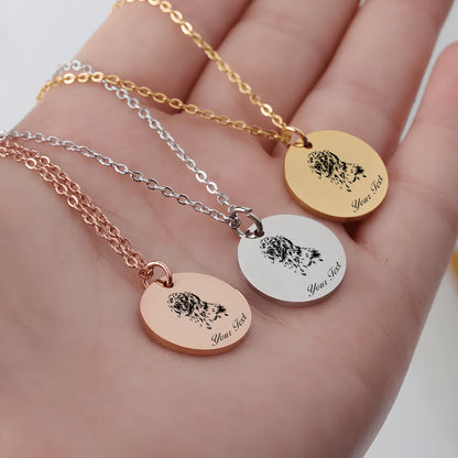 Personalized Pet Portrait Necklace - Personalize it