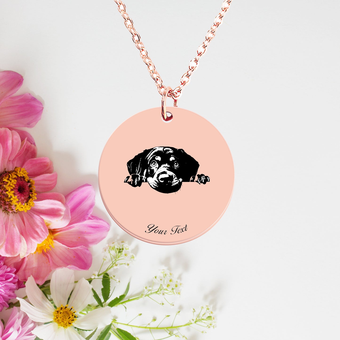 Personalized Pet Portrait Necklace - Personalize it